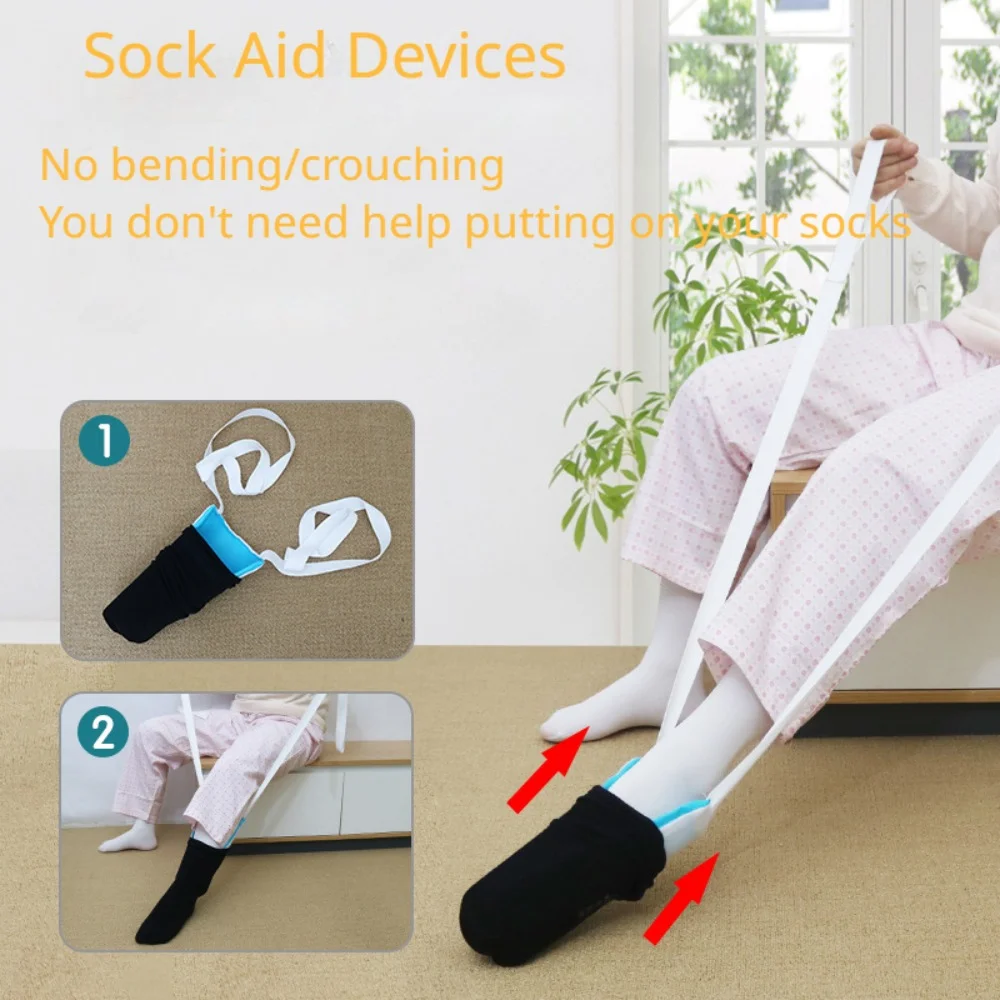 Sock Aid Foot Brace Sock Aid Kit Slider Sock Aide Tool Assist Easy on off Stretching Socks Helper Devices