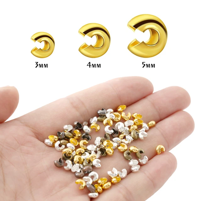 500 Pcs/lot Bead Stopper For Jewelry Making Findings Component Crimp End  Tube