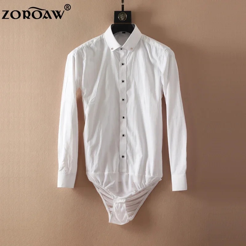 

Профессиональная рубашка, белый комбинезон с длинными рукавами, мужская хлопковая дышащая деловая рубашка, Рабочий комбинезон в Корейском стиле, топы