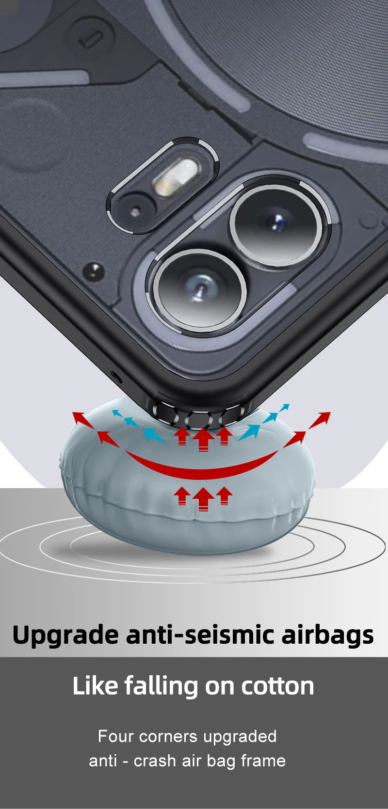 For Nothing Phone 2 1 Case Airbags Shockproof Magnetic Wireless Charging Case Shell For Nothing Phone2 Phone1 Protection Cover