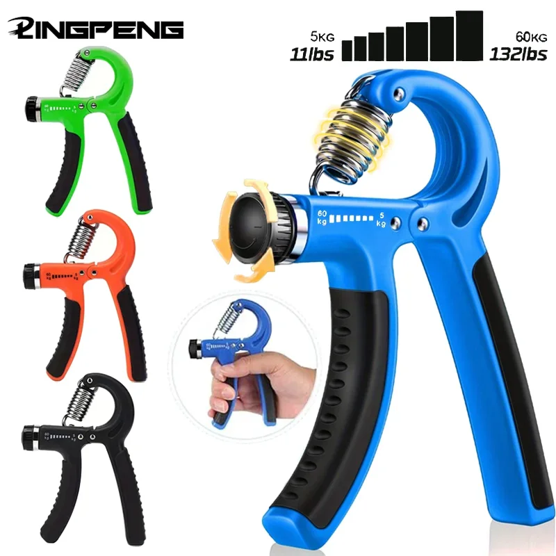 Hand Grip Strengthener Adjustable Resistance Men and Women Finger Massager Expander Workout Strength Muscle Wrist Gym Equipment