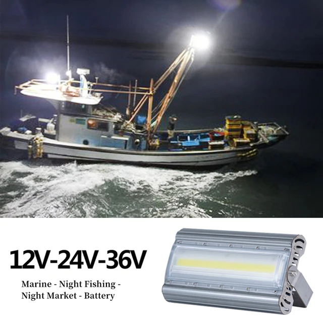 30W-180W LED Flood Light Outdoor Waterproof Marine Anti-jamming Fishing Boat  Searchlight For Offroad Truck Yacht Boat Tractors - AliExpress