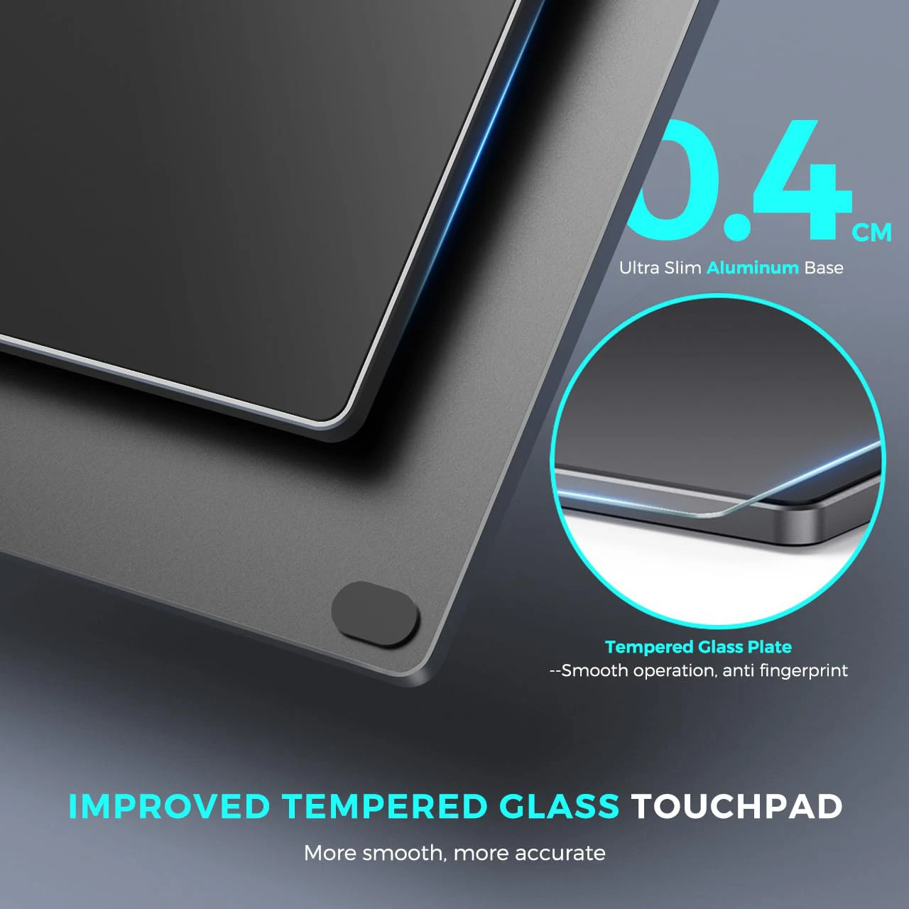 Trackpad: Wired, USB-C, Aluminum Mouse Pad Works with Windows 10/11 wired trackpad