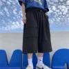Cool Summer Hip Hop Cargo Shorts for Men's Summer Slim Loose 2024 Ins Hanging Trendy High Street Pants Straight Shorts Men 1