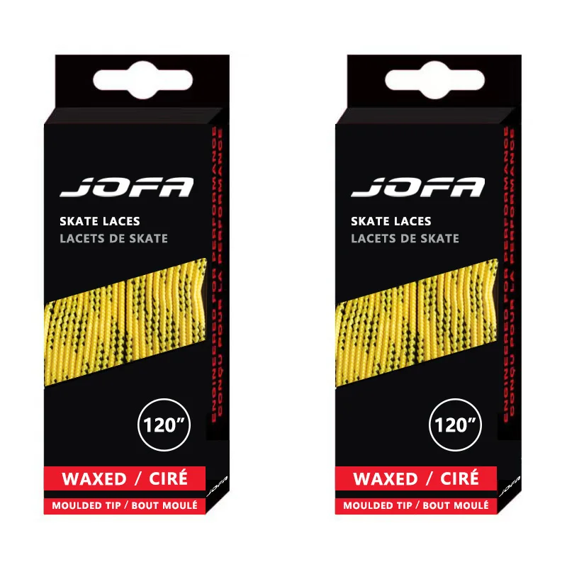 Skate Laces Hockey 84 96 108 120in Dual Layer Braid Extra Reinforced Tips Waxed Tip Design Ice Hockey Skate hockey skate laces