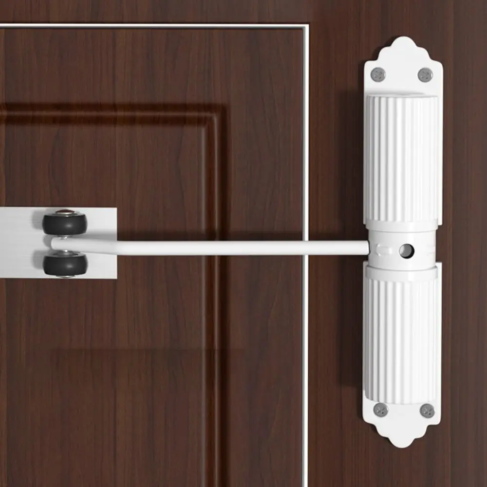 Durable Spring Automatic Door Closer Invisible Adjustable Door Closing Device Aluminium Alloy Mute Stopper Study