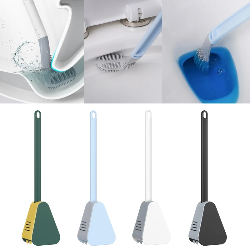 

Bathroom Toilet Bowl Scrubber Brush Golf Toilet Brush with Storage Box Non-scratch TPR Bristles Hanging Odorless
