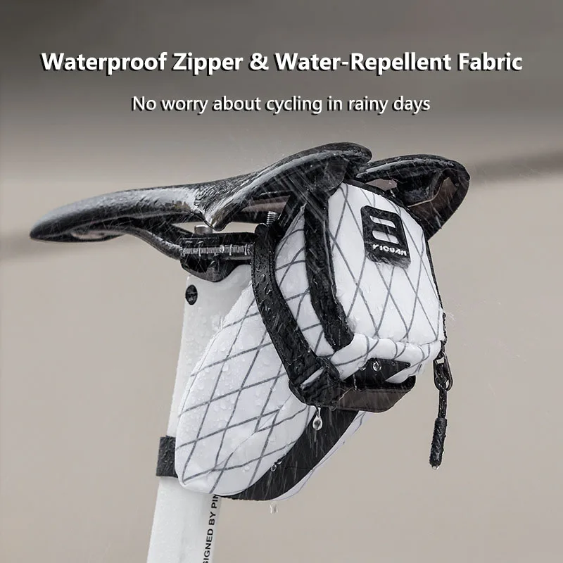 Waterproof Reflective Cycling Saddle Bag - Compact Rear Seat Bag