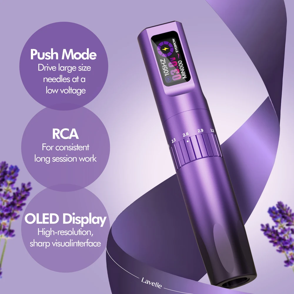 INKin Lavelle 調整可能ストローク ワイヤレス永久メイクアップマシン