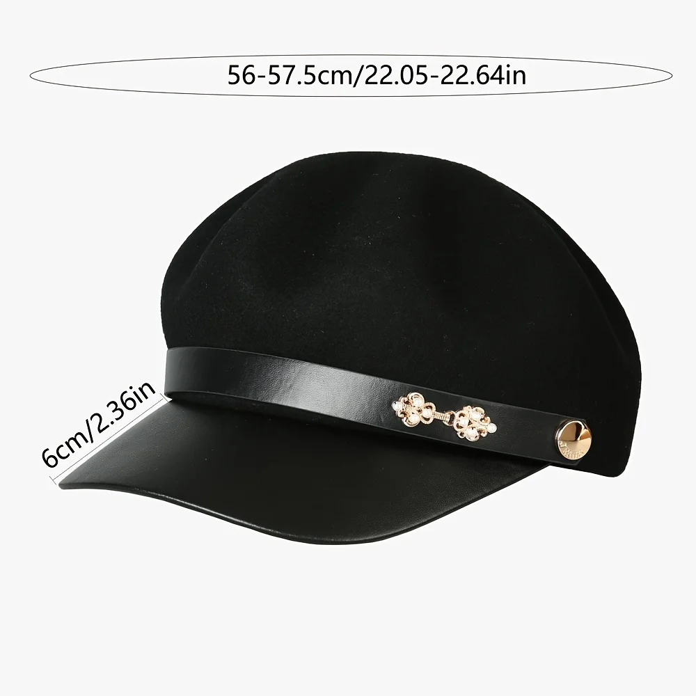 Autumn and Winter Korean Fashion Versatile British Beret Octagonal Hat Winter Cute Duck Tongue Hat Casual Woolen