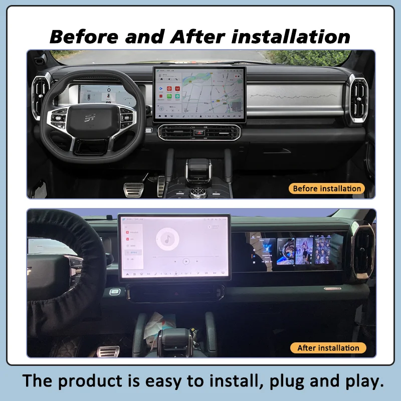 Sistema de Entretenimiento para Pasajeros con Pantalla Táctil Completa de 12.3 Pulgadas y Android 12.0 para Jetour Traveler/Shanhai T2 3