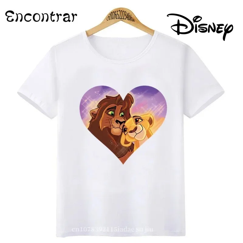 Trendy Brand Kids T-shirt The Lion King Cute Simba Print Girls Clothes Baby Boys Short Sleeve T Shirt Funny Children Clothing, 2