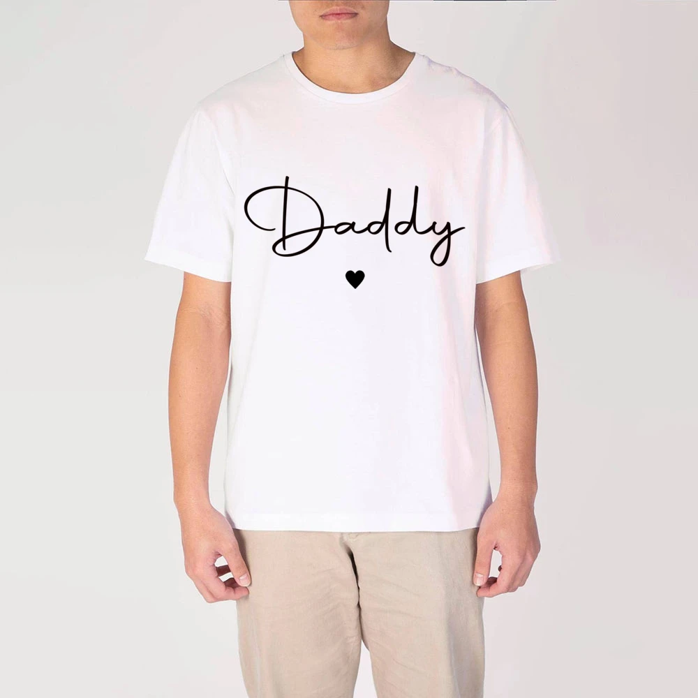 Daddy/Mommy/Sister/Brother/Baby Print Family Matching Outfits Short Sleeve Casual Family Outfit Summer Matching Set Clothing 4