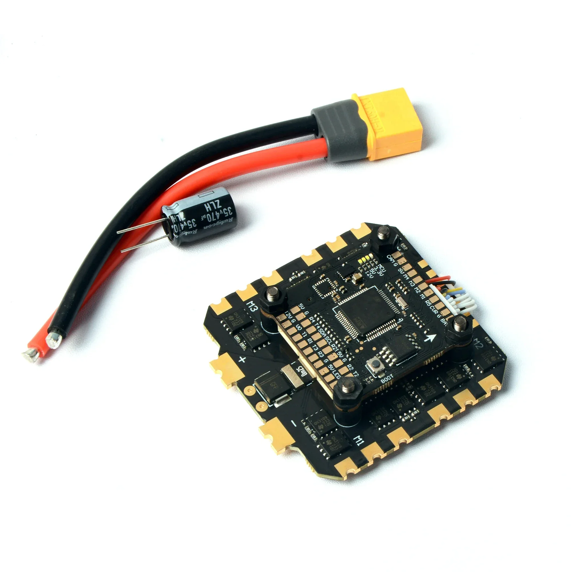 Détail des dissipateurs thermiques sur le Stack F4 F405 80A pour FPV