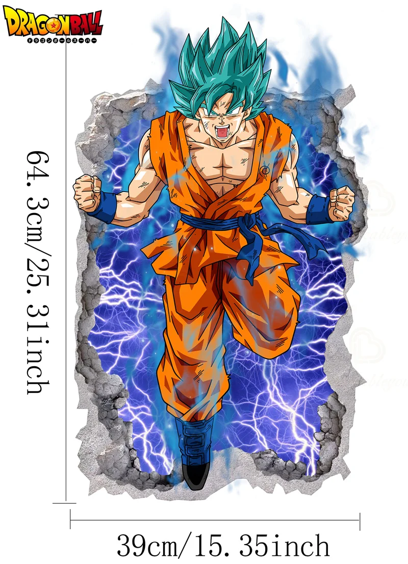 Dragon Ball Z Goku Adesivos de Parede Crianças Papel De Parede Dos Desenhos  Animados Anime Pintura Decorativa 40X30cm Decoração Do Quarto Dos Miúdos  Presente Aniversário - AliExpress