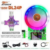 180W DC tester APP electronic load lithium battery capacity monitor discharge charge power meter supply checker + PD/QC Trigger 1