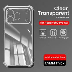 Enhanced Crystal Clear Silicone Shockproof Case for Honer Honar 600/600Pro (Transparent)