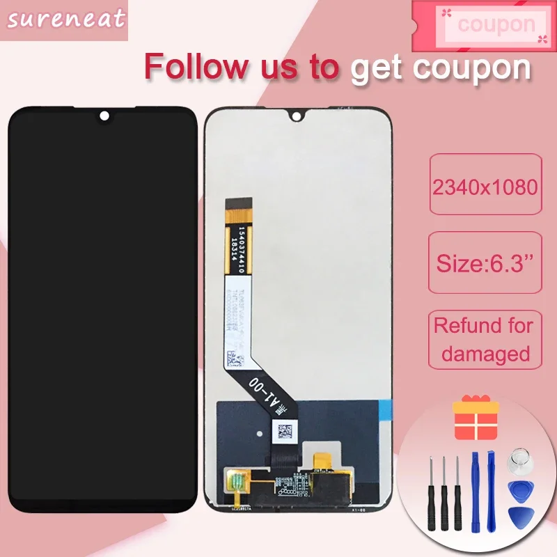 

Black For Xiaomi Redmi Note 7 LCD Display Screen Touch Digitizer Assembly Redmi Note7 Pro LCD Display 10 Touch Repair Parts
