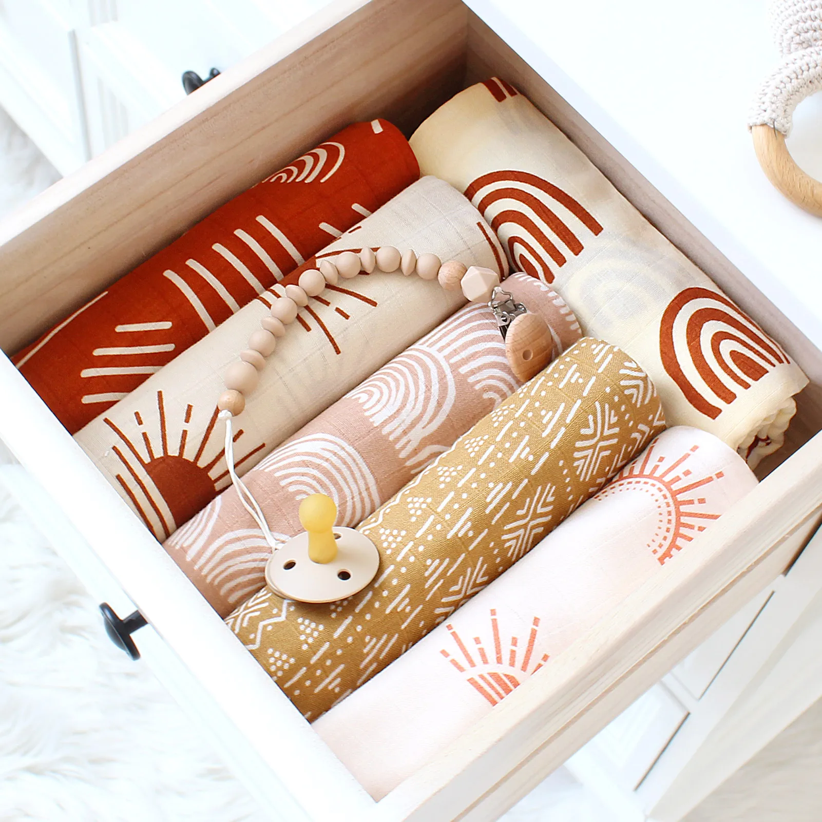 Bamboo Muslin Swaddle Blanket Baby Blankets Newborn Printed Soft Cotton New Born Infant Receiving Wrap 2