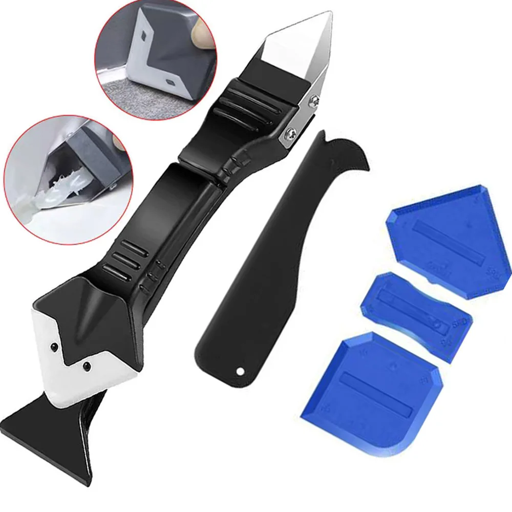 Angle Beauty Sewing Spatula Beauty Sewing Tool 5in1 Silicone Scraper Glue Caulk Remover Knife 4pcs Glue Floor Mould Removal Tool