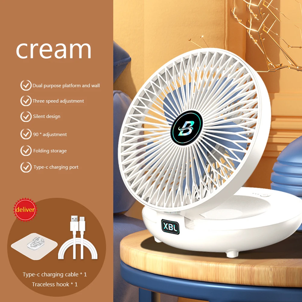 Wall Electric Fan Foldable Camping Fan Household USB Rechargeable Desktop  Fans Portable Standing Fans for Kitchen Home Car - AliExpress