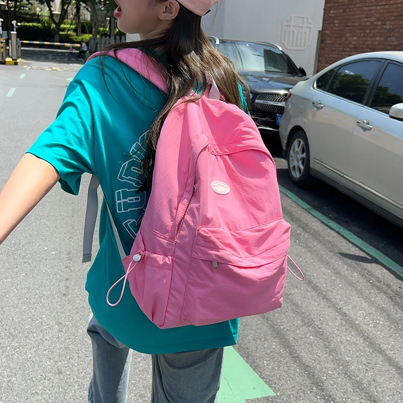 

Cute Women Backpacks Waterproof Multi-Pocket Nylon School Backpack for Student Female Girls Kawaii Laptop Book Pack