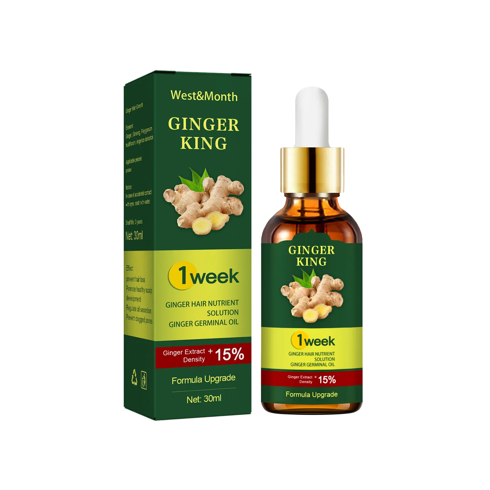 Description Picture 2 of itemHair Growth Serum Prevent Baldness Scalp Treatment Longer Thicken Nourishing Strengthen Ginger Regrowth Anti Hair Loss Essence