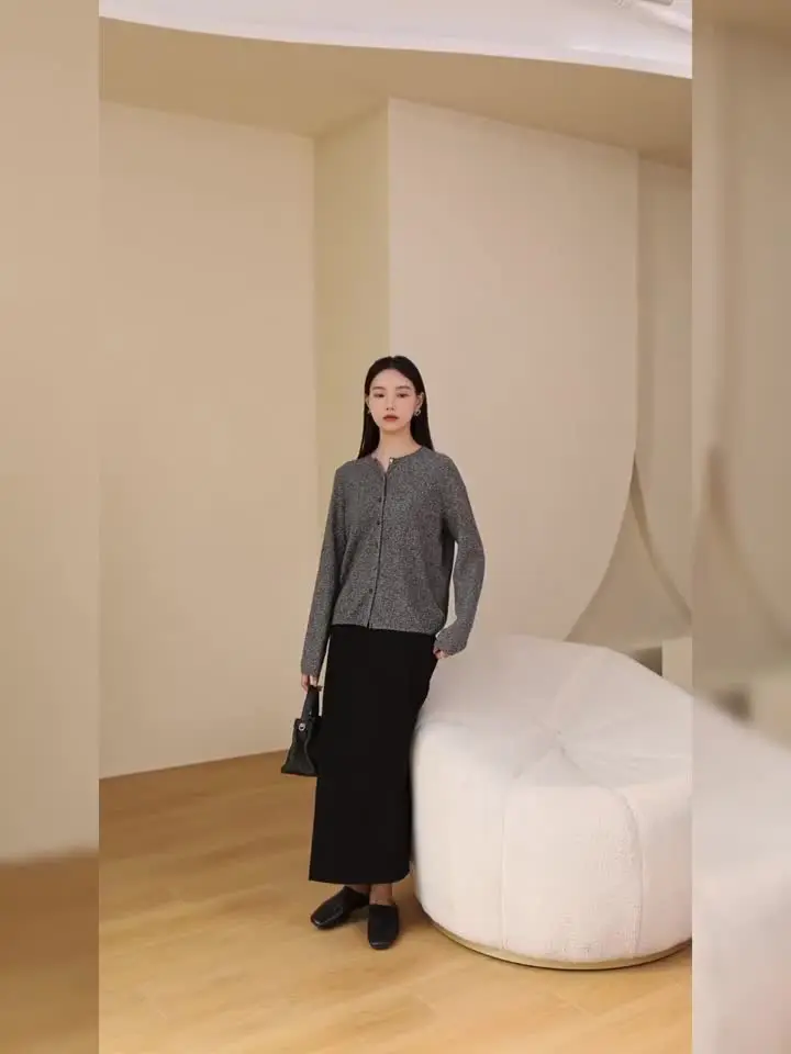 Итальянский ремесленный кашемировый кардиган из органической