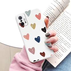Charming Flower & Owl Heart Matte Soft TPU Phone Case - Cute Cartoon Design, Durable Bumper Protection for Mi 11T PRO (Kba-aixin92)