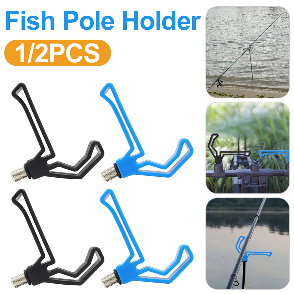 Fishing Rod Holder M3/8 Plastic Gripper Head 1/2pcs Carp Fish Pole Support Stand