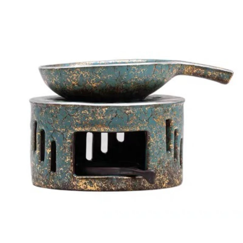 Japanese style coarse pottery household candle tea oven, ceramic tea oven, aroma enhancing and warming tea table utensil