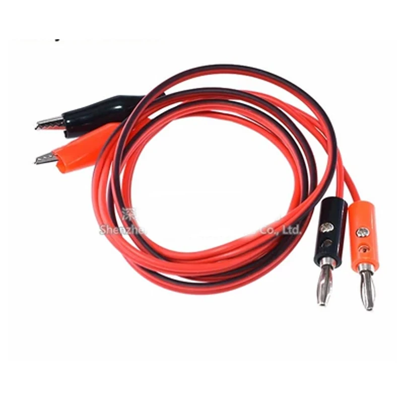 Electrical Alligator Clips Cable Jumper Wire 1PCS 1M DIY Test Leads Double-ended Crocodile Test Clips Cords Roach For Multimete alligator clips