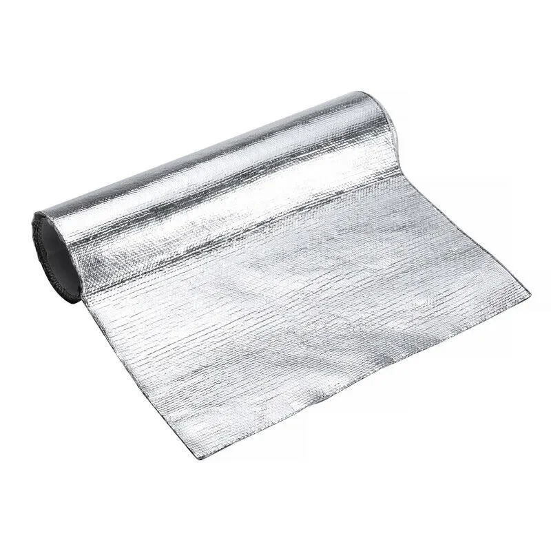 Aluminum Fiber Car Fender Heat Sound Insulation Mat 800 Celsius Shielding Exhaust Bonnet Engine Film Wrap 25x50cm sound insulation mat heat insulation mat