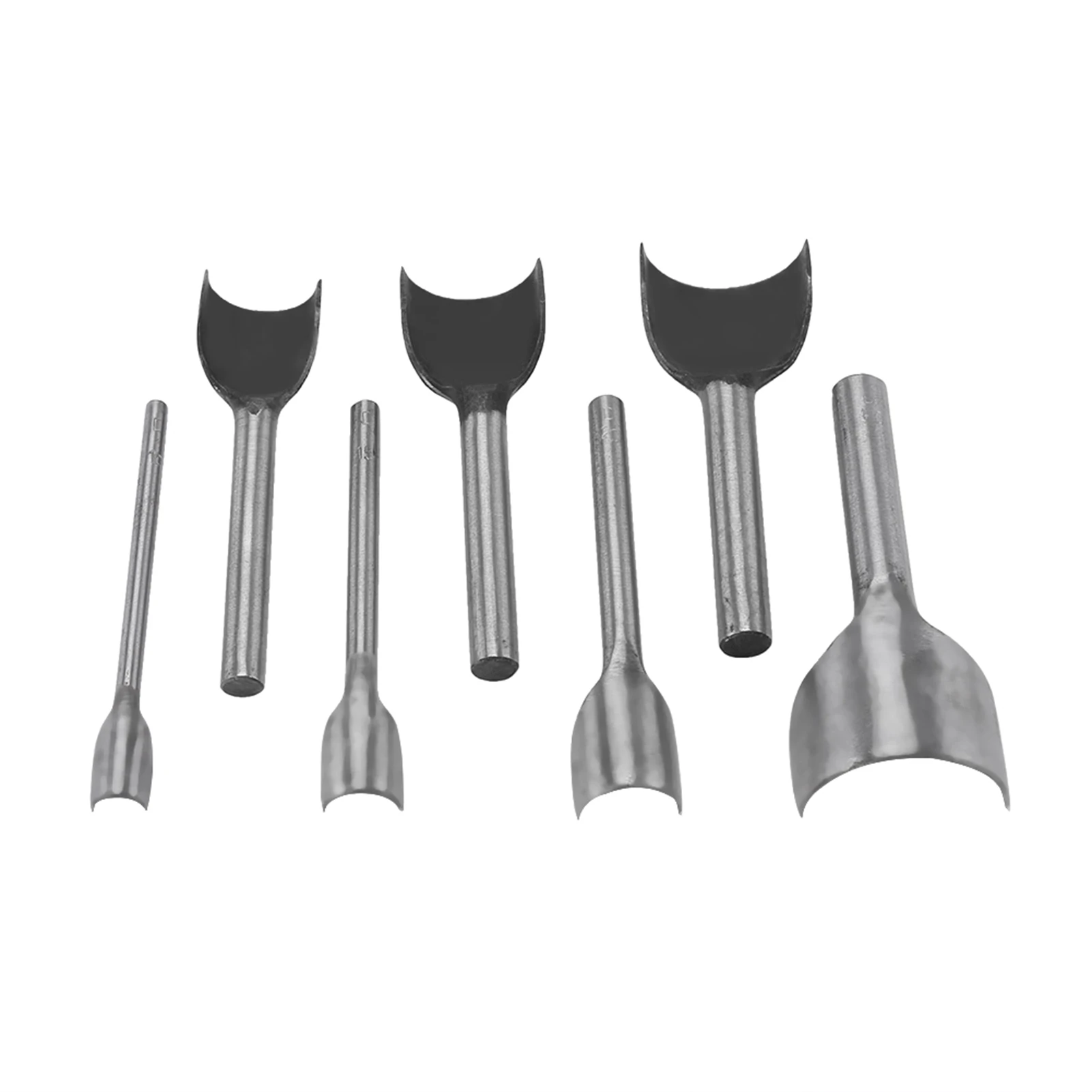 7pcs /set DIY Leather Carft Half Round Punch Belt End Cutter For Home Leather Sewing(10-40mm)