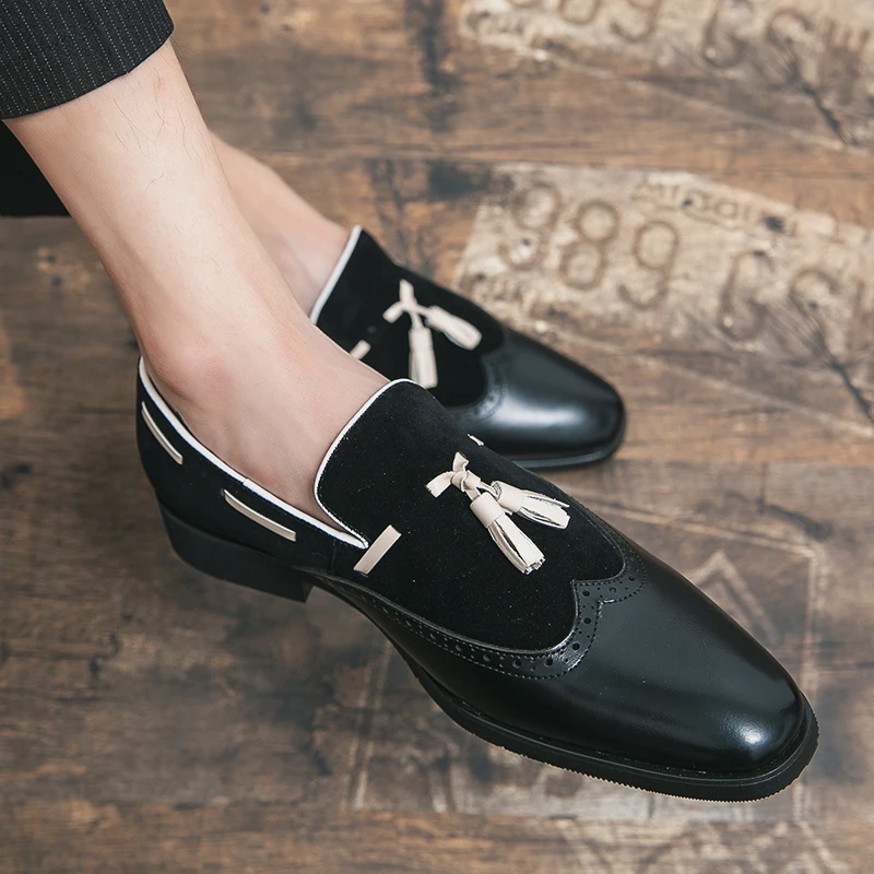 Scarpe Casual Da Uomo Di Marca Di Lusso Mocassini In Pelle Con Punta A Punta Scarpe Da Ufficio Per Uomo Che Guidano Comode Scarpe Slip On Nappa
