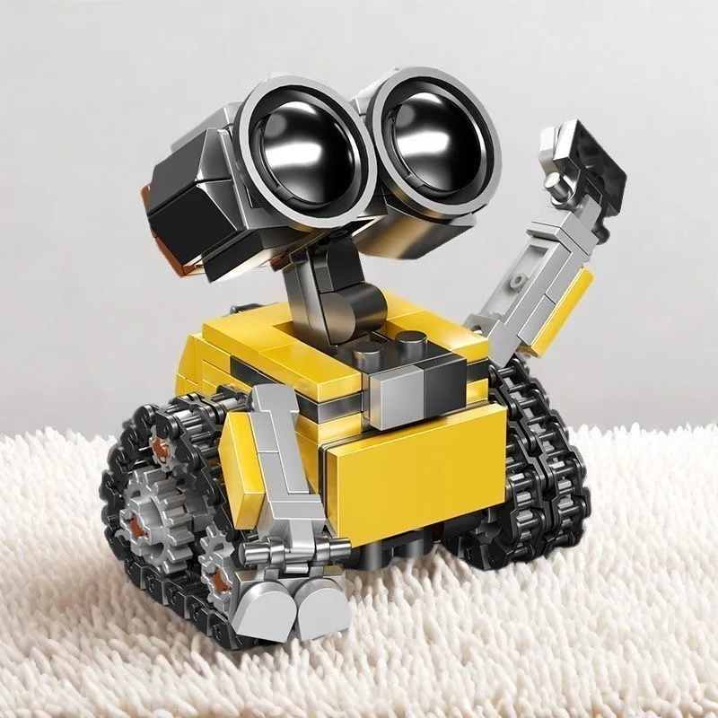 Modellino di robot classico MOC in mattoncini da costruzione, kit fai-da-te, gioco creativo di assemblaggio, regalo educativo per bambini.