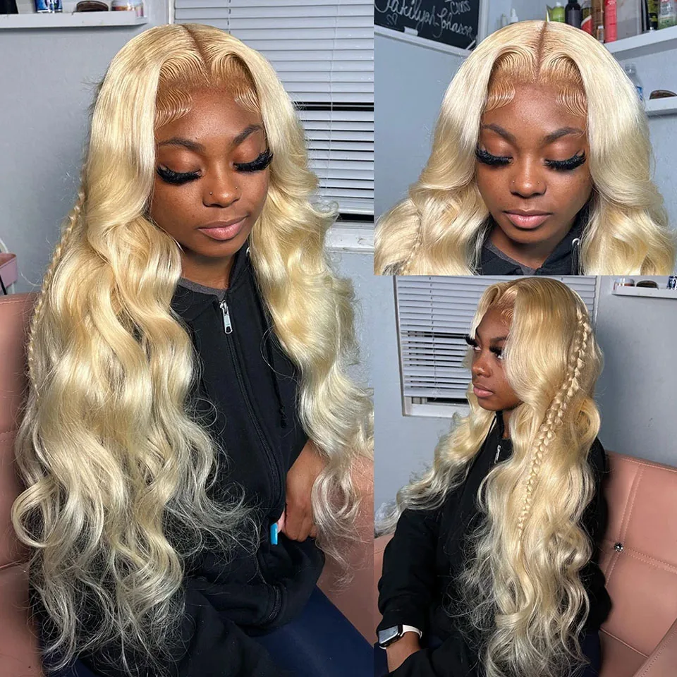 

Lumiere 13x4 4x4 613 Lace Frontal Wigs Honey Blonde Color Brazilian Remy Body Wave Lace Front Human Hair Wigs for Women