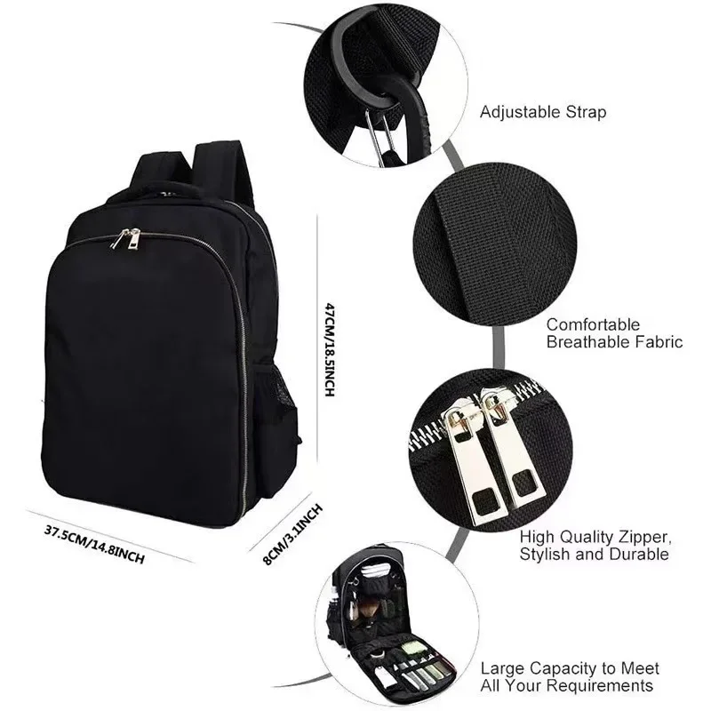 Barber Supplies Backpack Portable Clippers Organizer Hairstylist Tools Bag Large Capacity Travel Bag Salon Storage Shoulders Bag 2