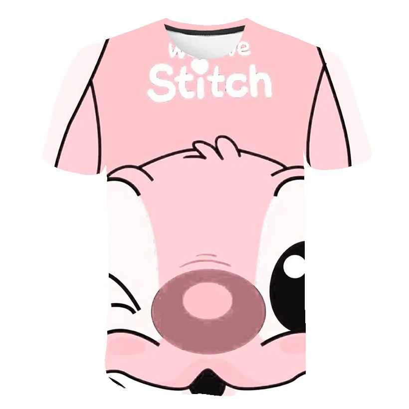 Meninos disney stitch t-shirts crianças verão dos desenhos animados  camiseta moda meninos meninas 3d impressão bonito t-shirts de fundo disney  stitch t - AliExpress