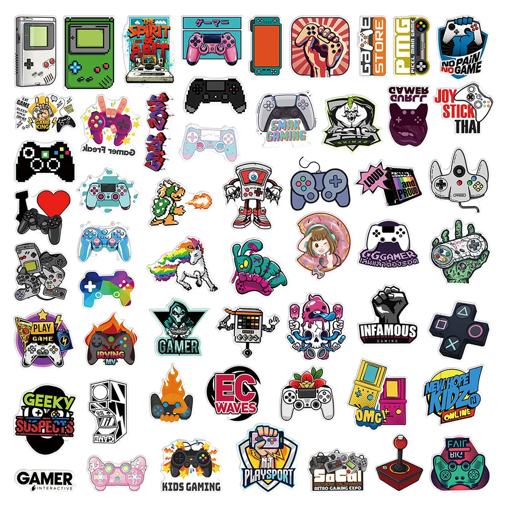 10/30/50pcs Cool Vintage Video Game Stickers Decal Graffiti Skateboard Laptop Phone Car Retro Waterproof Sticker Kid Classic Toy - 6