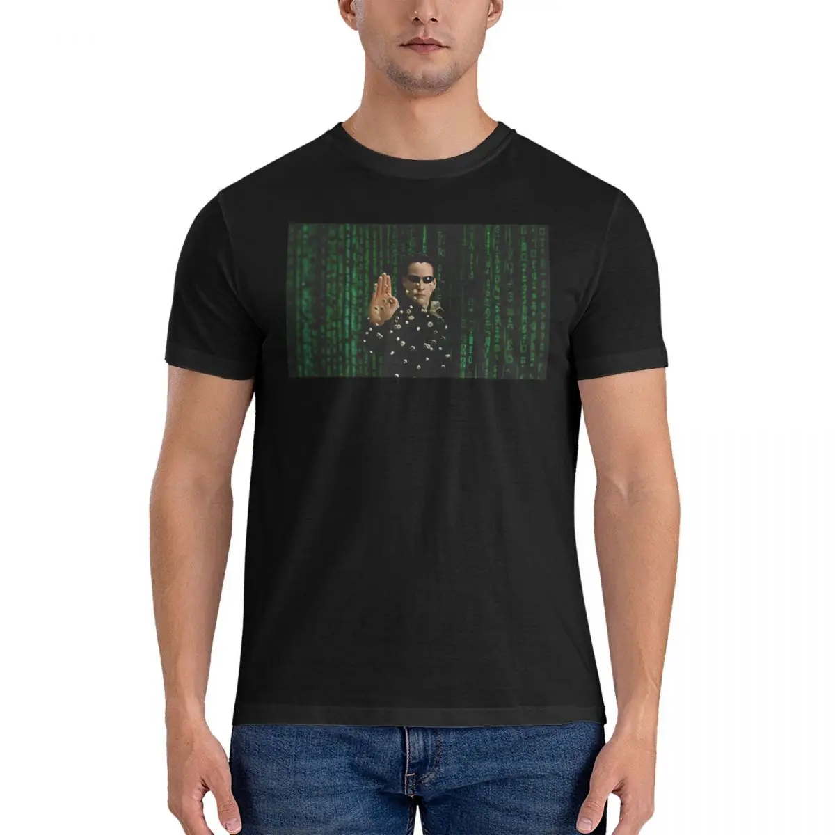 Magliette Con Logo Da Uomo The Matrix Neo Film Morpheus Cotton Top Novità Manica Corta Girocollo Tees Idea Regalo T-Shirt