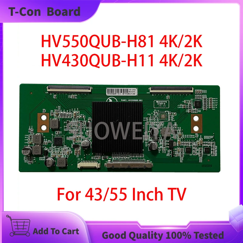 Original 100 Teste de Trabalho Hv550qub-h81 4k 2k Hv430qub-h11 4k 2k Novo Atualizado Placa Lógica de Vídeo para 4k 2k Screen
