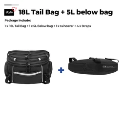 KEMIMOTO Motorcycle Luggage Rack Tail Bag - Adventure Accessories (A set)