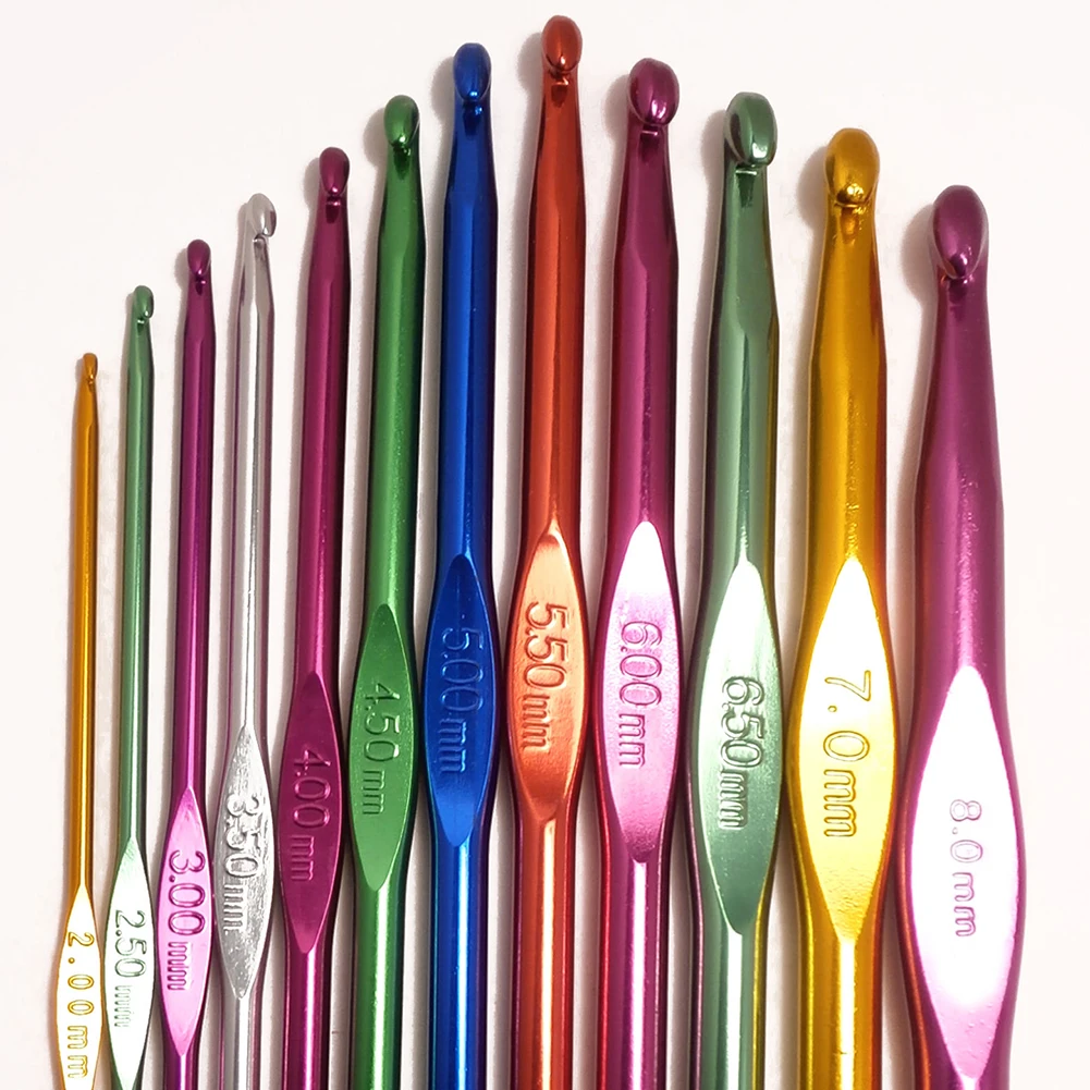 Metal Crochet Hook sizes 2-10mm -Craft Knitting Yarn Needles Wire