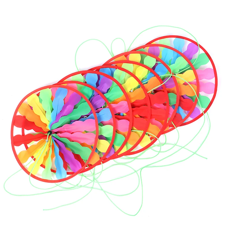 Rainbow Wheel Windmill Wind Spinner Whirligig Garden Funny Children Toys