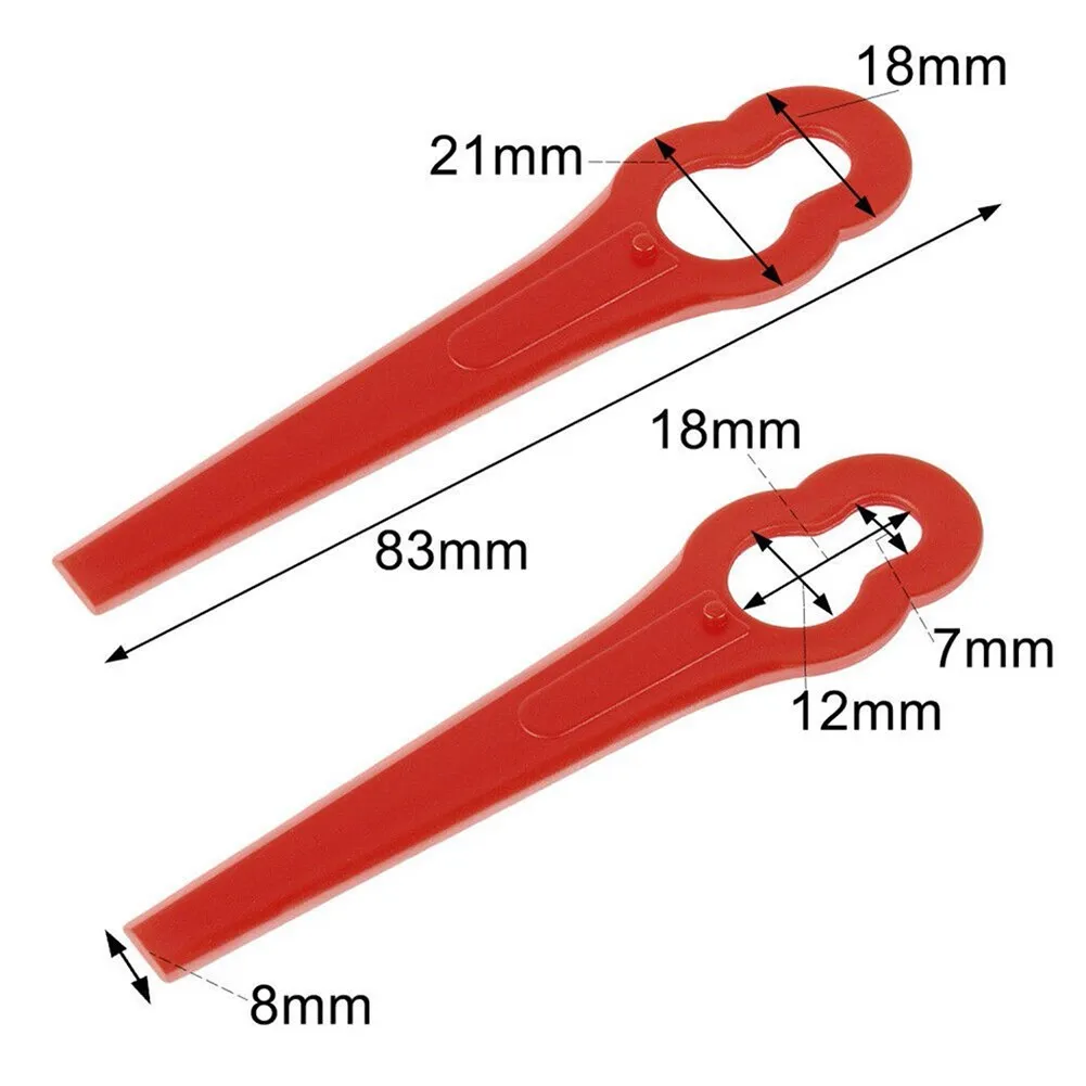 Lawn Mower Trimmer Blade Grass Trimmer Blade Mower Accessories Lawn Mower Blades Plastic Replace Replacement Set Trimmer 20Pcs Blade Cordless For Einhell Grass Practical Durable