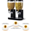 1 Pack Multi-Function Food Storage Container Cereal Dry Food Dispenser Dual Control Home Kitchen Storage Bottle Kitchen Items 2