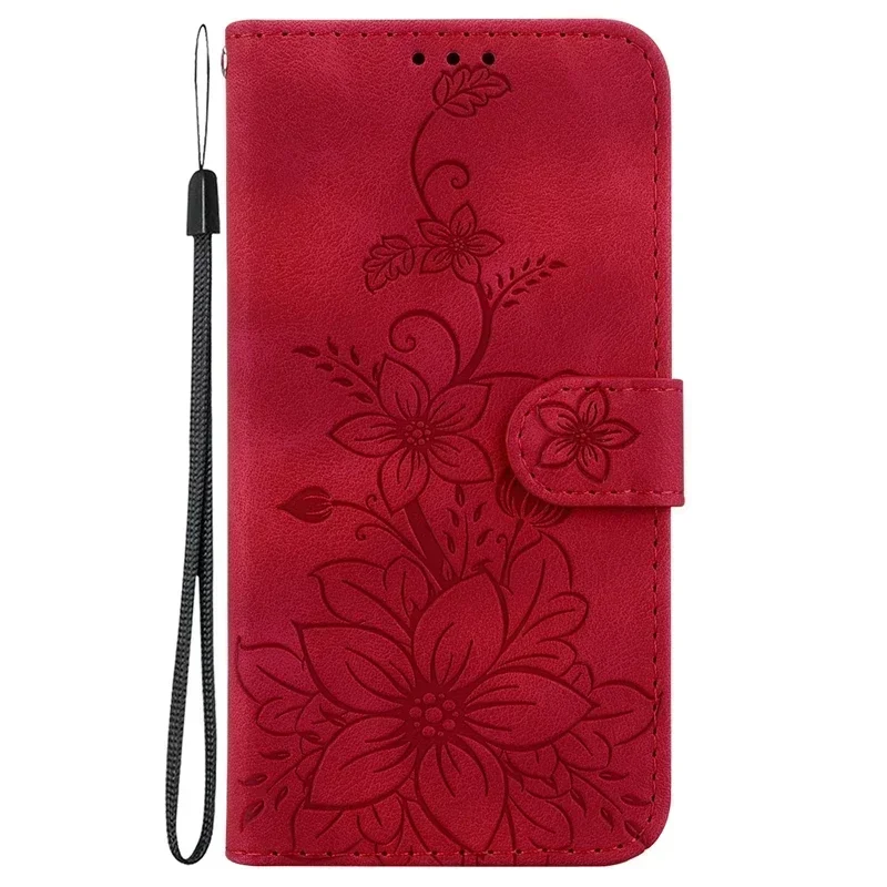 Solid Color Leather Flip Phone Case with Card Slots