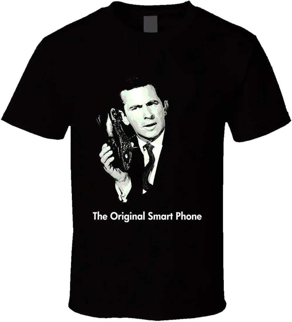 

Maxwell Smart Get Smart Retro забавная ТВ-трансляция Моб-агент 86 ТВ черная футболка