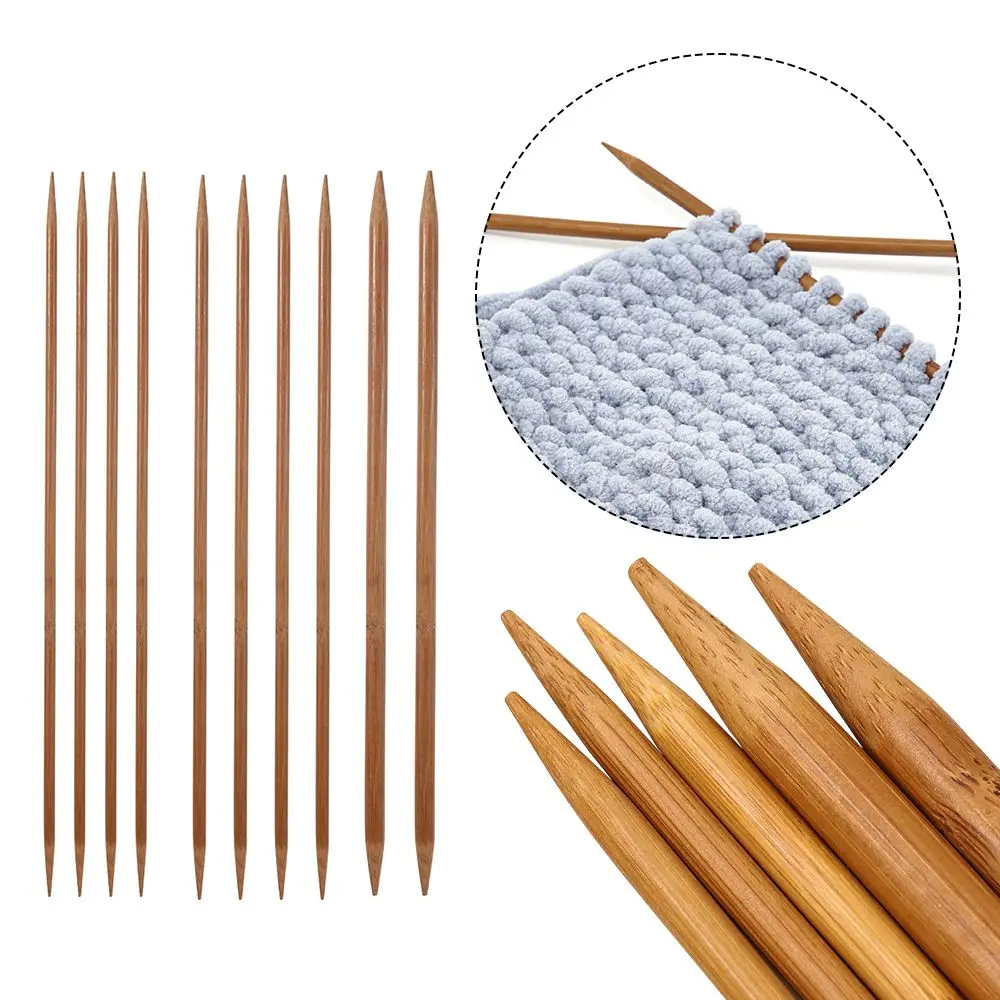2/4pcs 210mm Double Pointed Knitting Needles Straight Bamboo Crochet